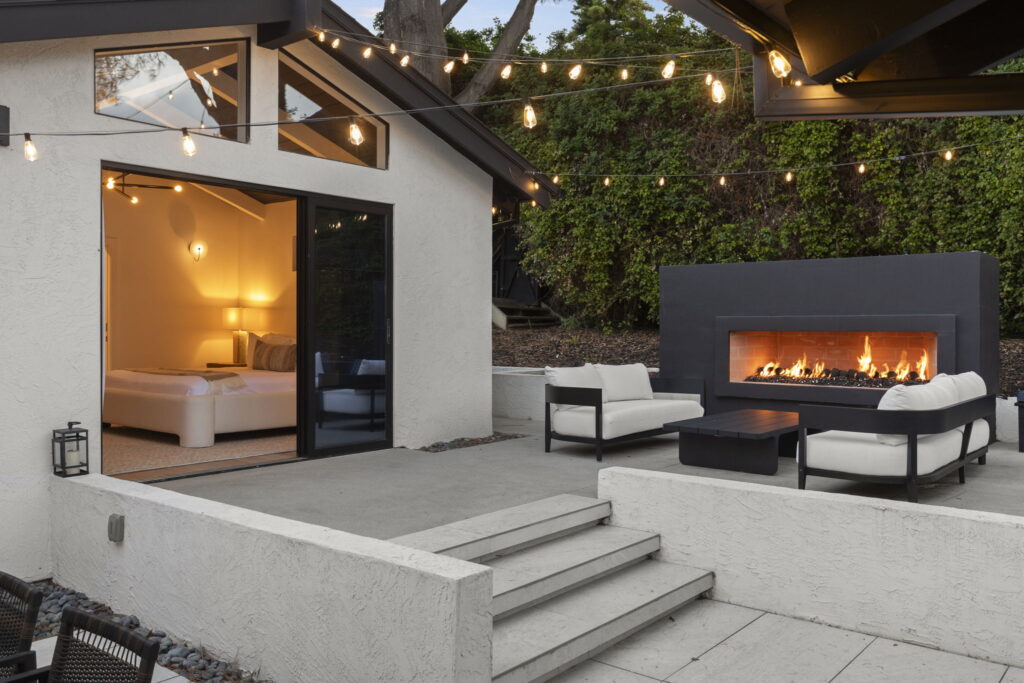 Backyard of Newly Remodeled Del Mar home by Evoscapes.